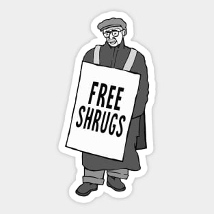 Free Shrugs Sticker